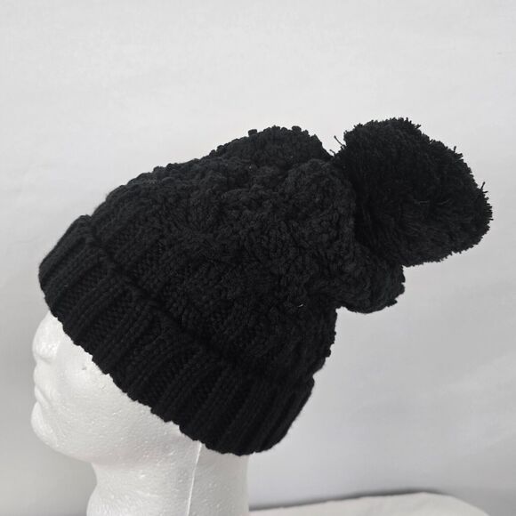 David and Young Hat & Gloves Women's OSFM Black Beanie Knit Very Soft NWT - Picture 8 of 16